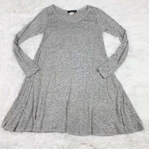 French Atmosphere long sleeve round neck‎ tunic swing dress Made in USA